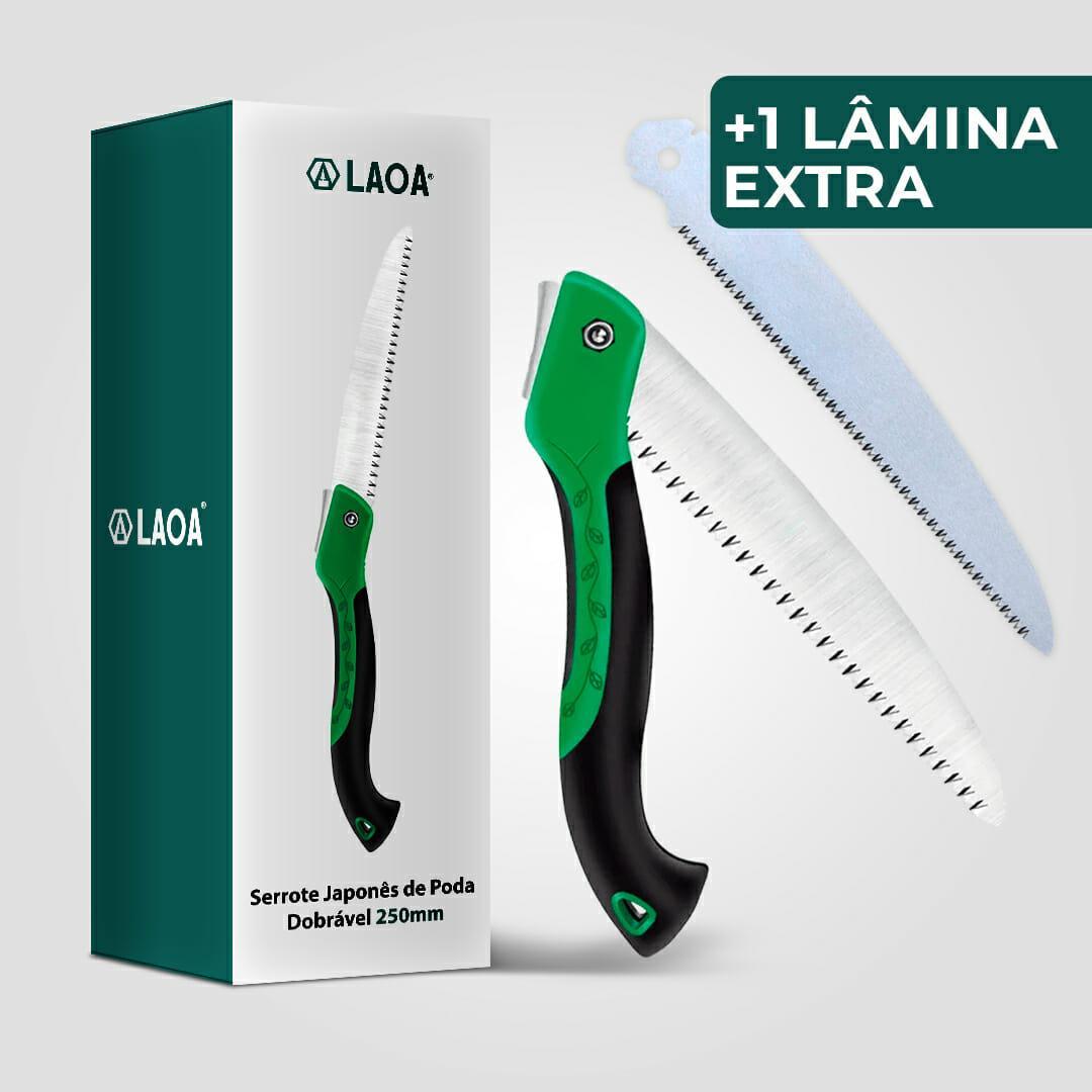 Serrote Japonês de Poda Dobrável 250mm + 1 Lâmina Extra - Laoa - Akada Brasil