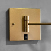 Arandela Articulável Quadrada Cúpula Algodão Interruptor na Base