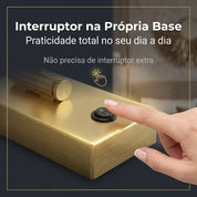 Arandela Articulada LED 6W, 3 Temperaturas, Dourado Escovado