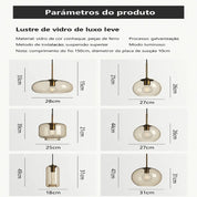 Pendente Globo de Vidro Conhaque Design Nórdico