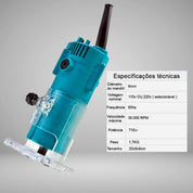 Tupia Manual Laminadora 6mm Com Guia Corte 710w - Akada Brasil